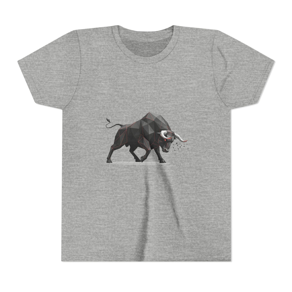 Youth Tee — Geometric Charging Bull Graphic Shirt