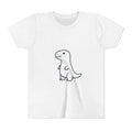 Cute Dinosaur Kids Tee - Minimal Cartoon Dino Youth Short Sleeve Shirt