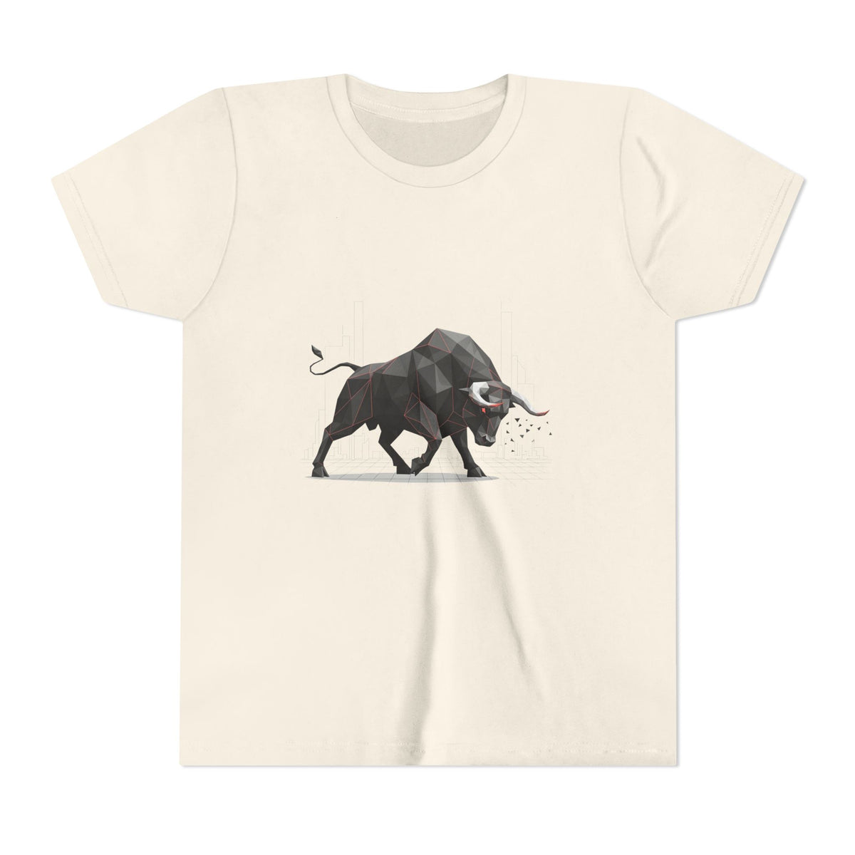 Youth Tee — Geometric Charging Bull Graphic Shirt