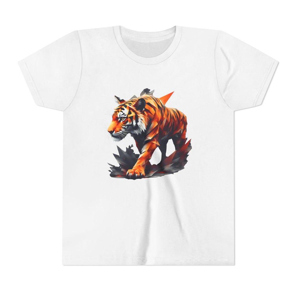 Youth Tiger Graphic Tee — Bold Orange Tiger T‑Shirt for Kids
