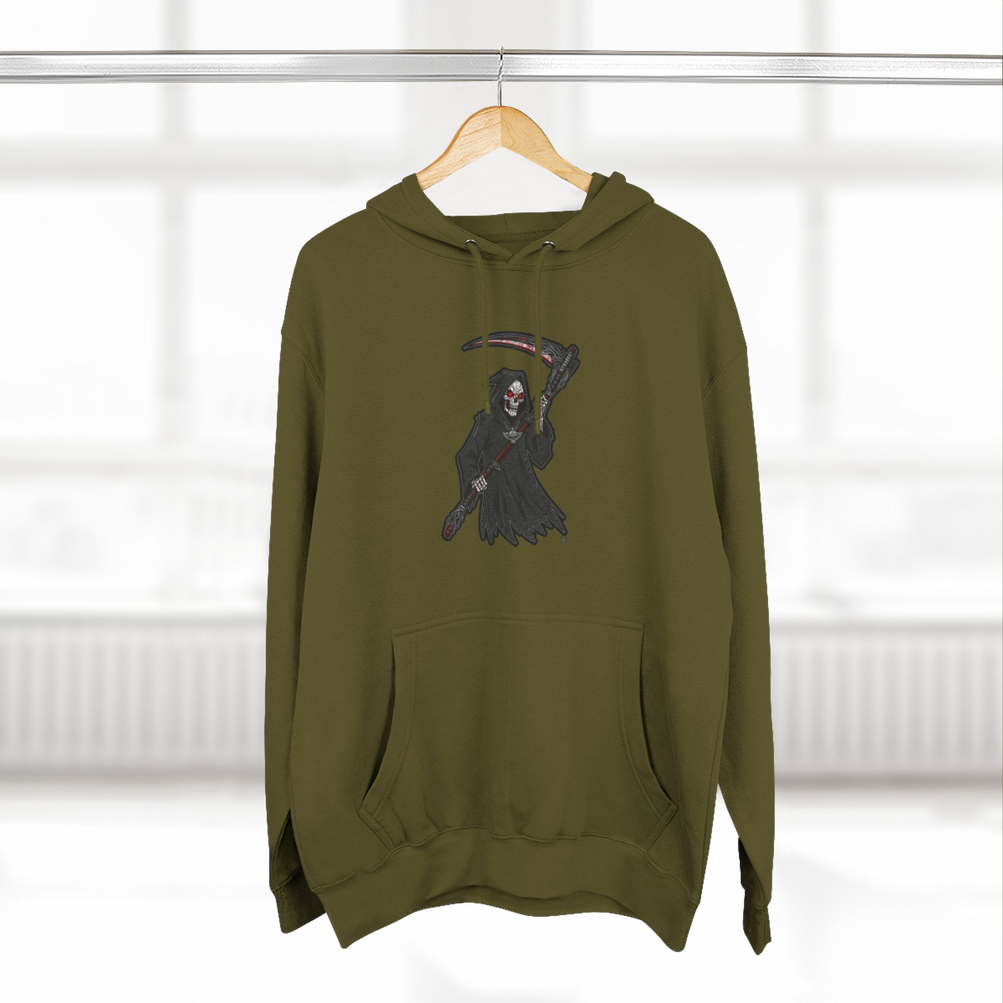 Fleece Hoodie - Grim Reaper Design