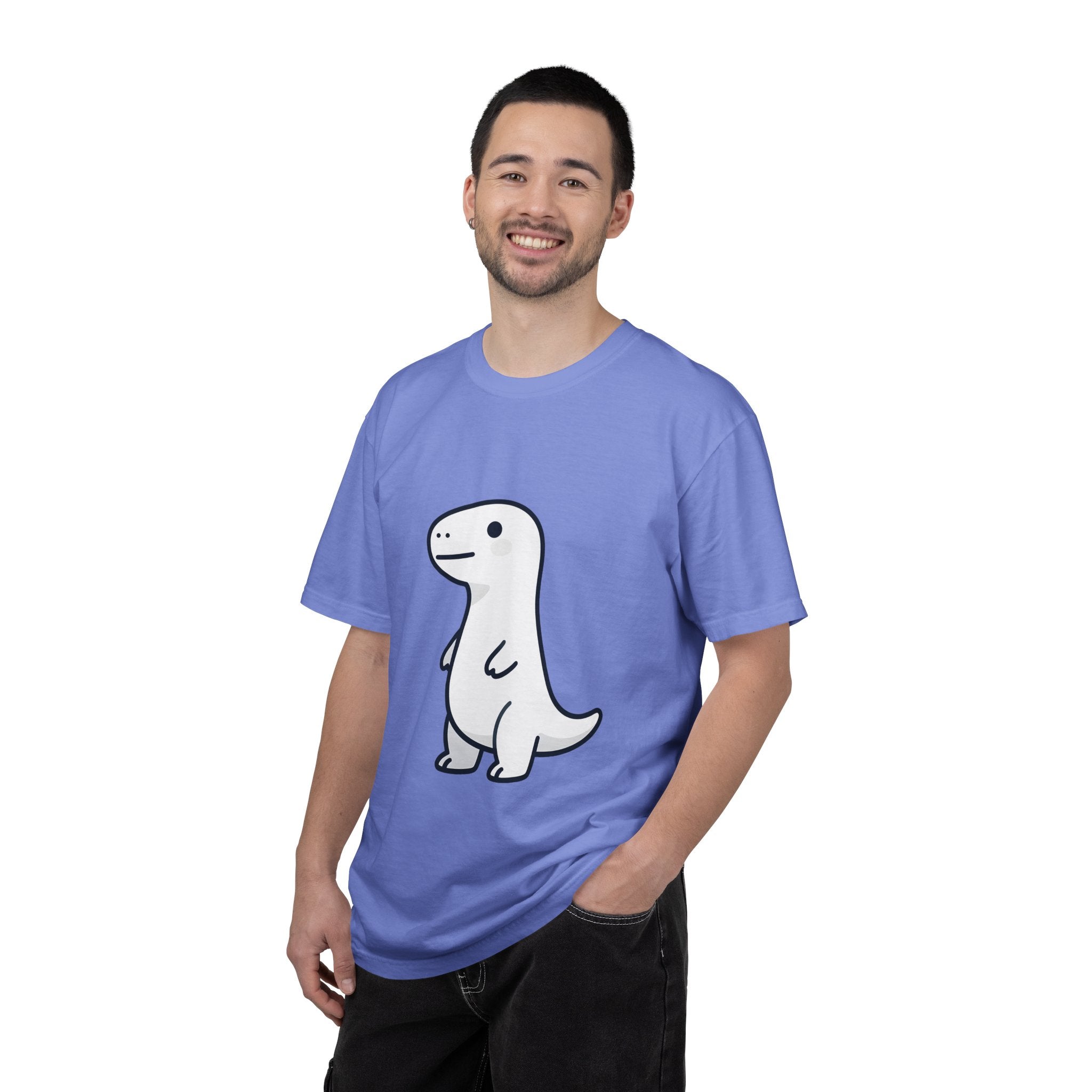 Cute Minimalist Dino T-Shirt — Simple Cartoon Dinosaur Graphic Tee