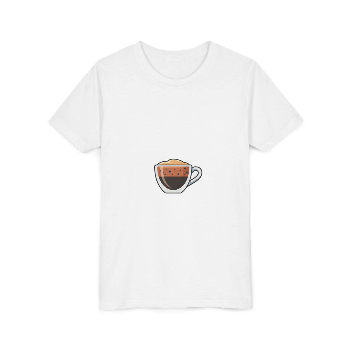 Kids Coffee Cup Graphic Tee – Cute Espresso Cup Youth T-Shirt