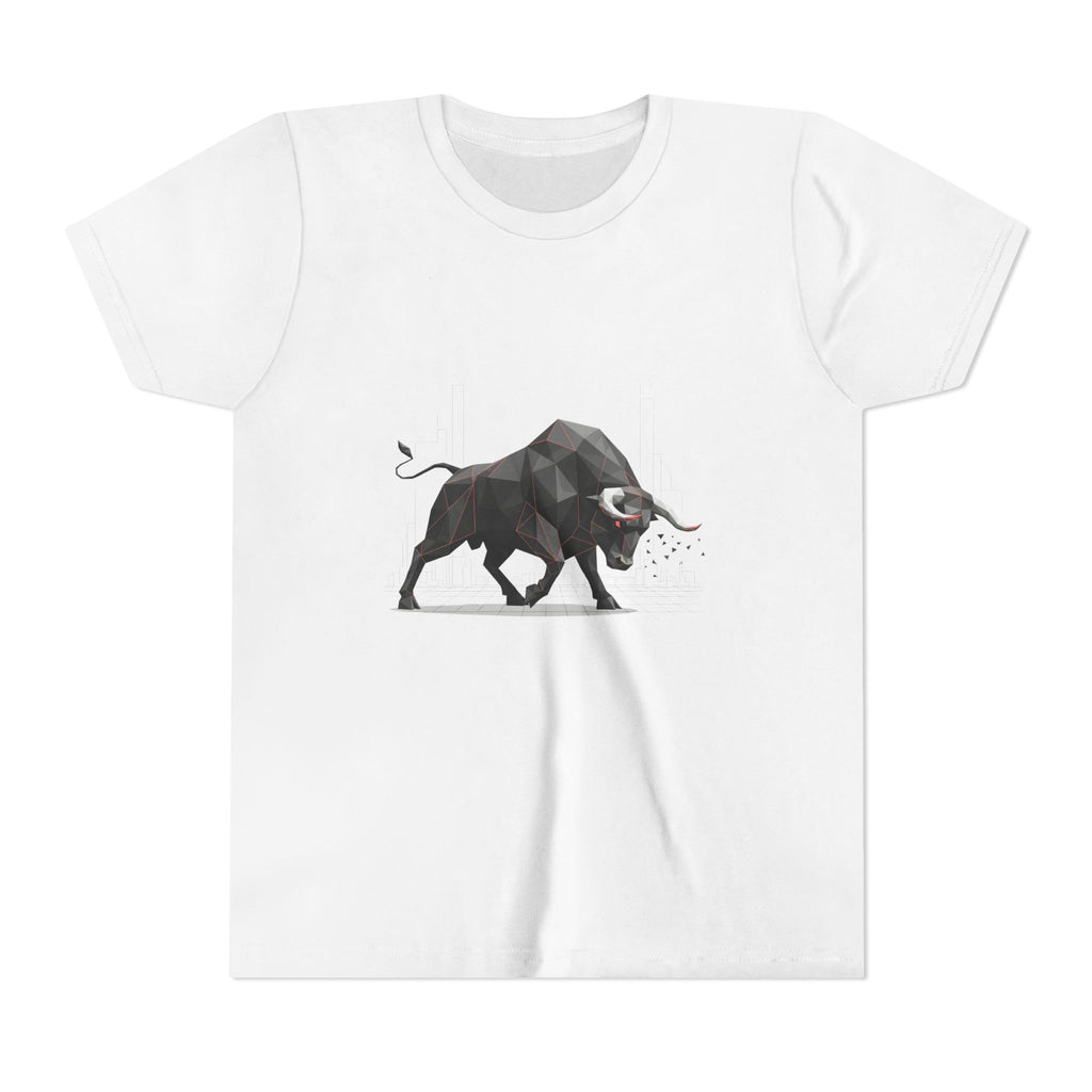 Youth Tee — Geometric Charging Bull Graphic Shirt