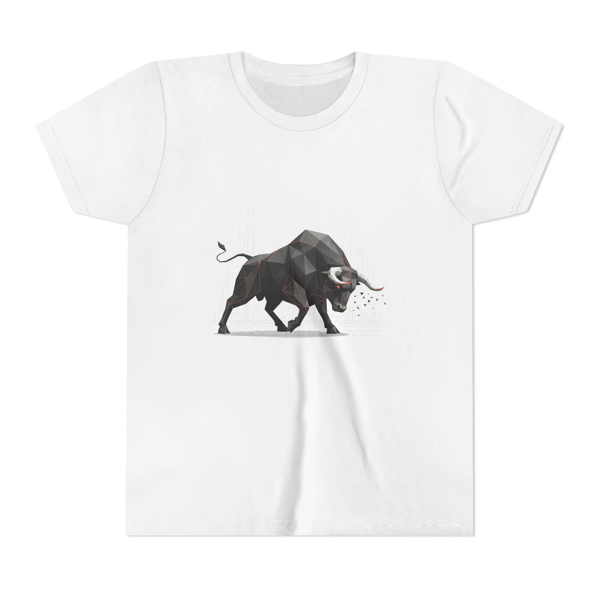Youth Tee — Geometric Charging Bull Graphic Shirt