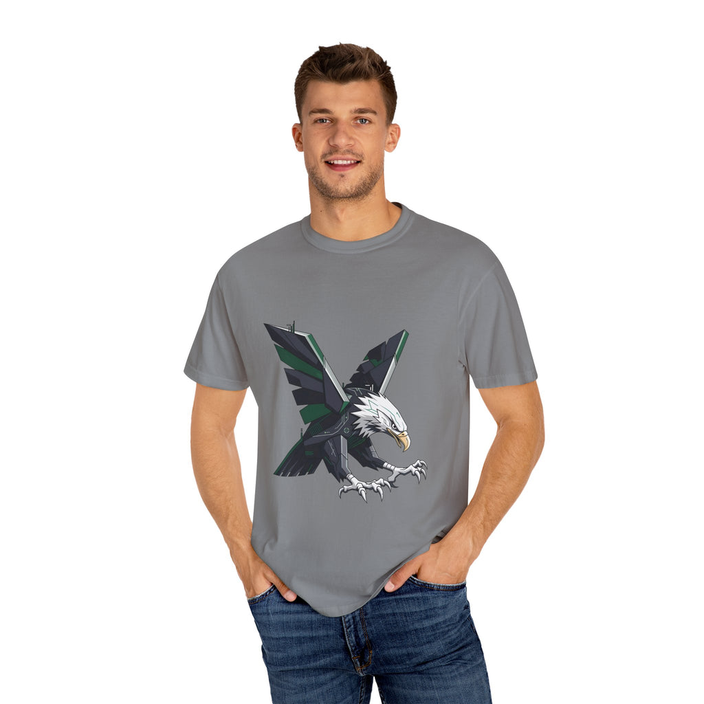 Garment-Dyed T-shirt - Cyber Eagle Design