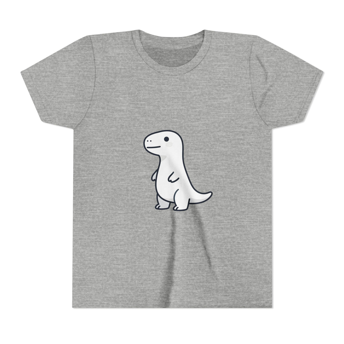 Cute Dinosaur Kids Tee - Minimal Cartoon Dino Youth Short Sleeve Shirt
