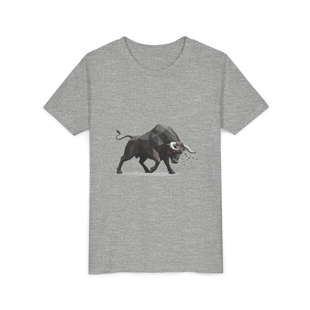 Youth Tee — Geometric Charging Bull Graphic Shirt
