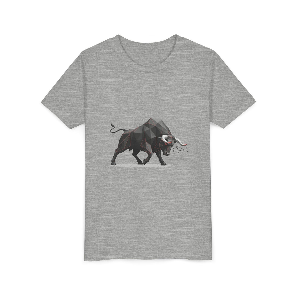 Youth Tee — Geometric Charging Bull Graphic Shirt
