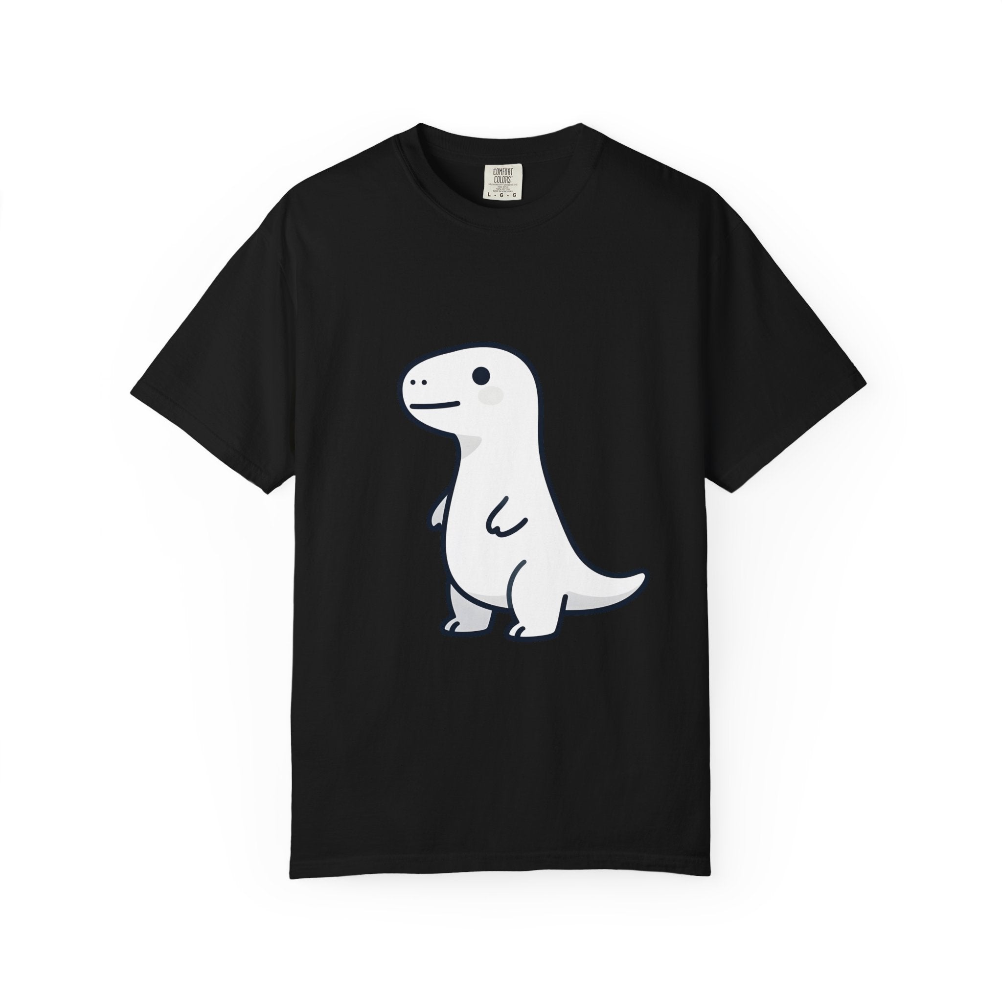 Cute Minimalist Dino T-Shirt — Simple Cartoon Dinosaur Graphic Tee