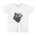 Geometric Bear Youth T‑Shirt — Roaring Polygonal Bear Graphic Tee for Kids