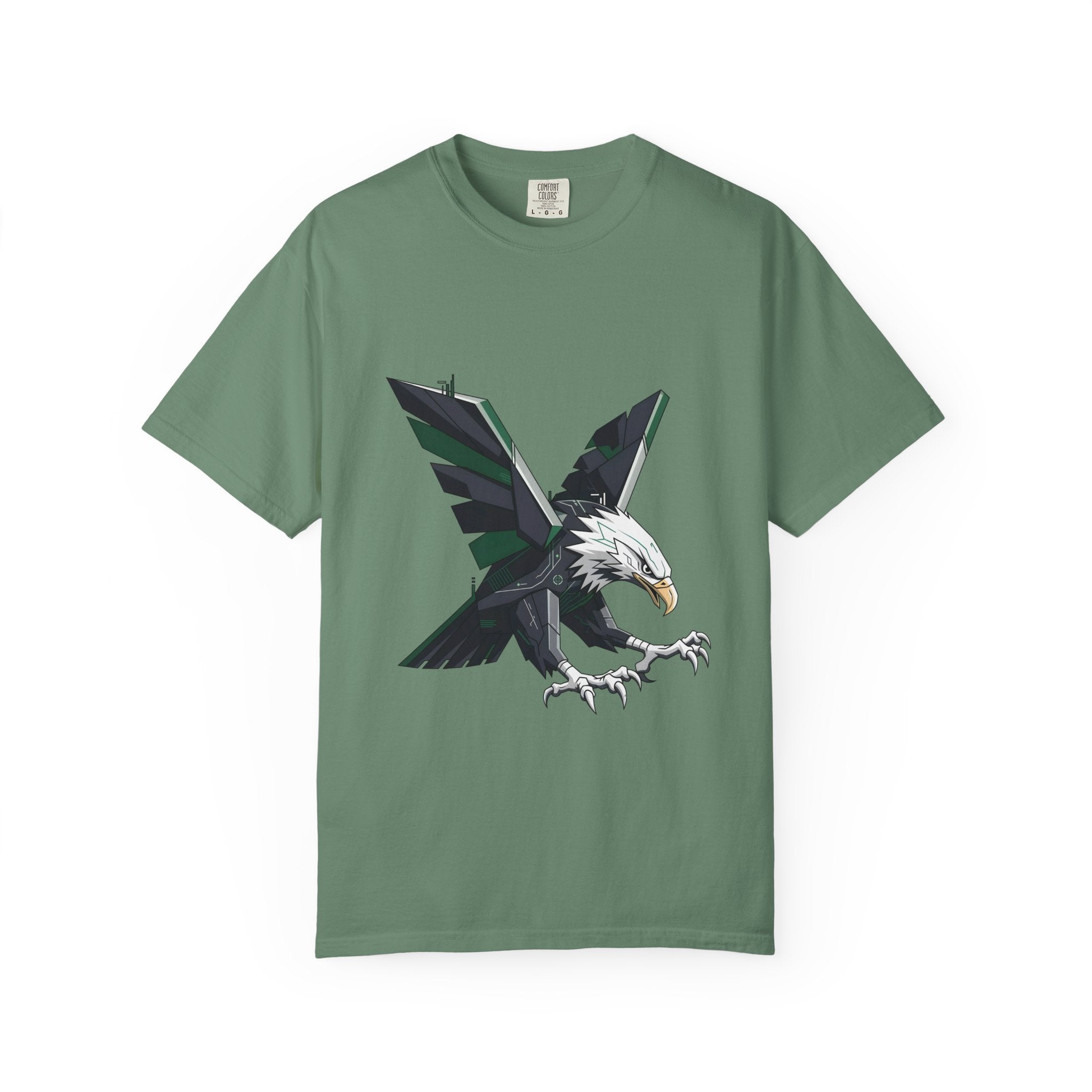 Garment-Dyed T-shirt - Cyber Eagle Design