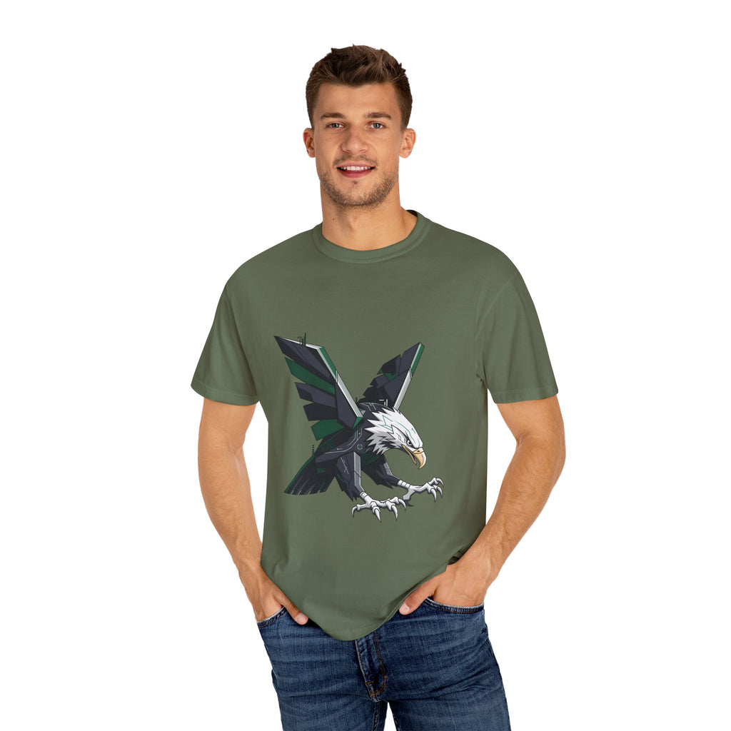 Garment-Dyed T-shirt - Cyber Eagle Design