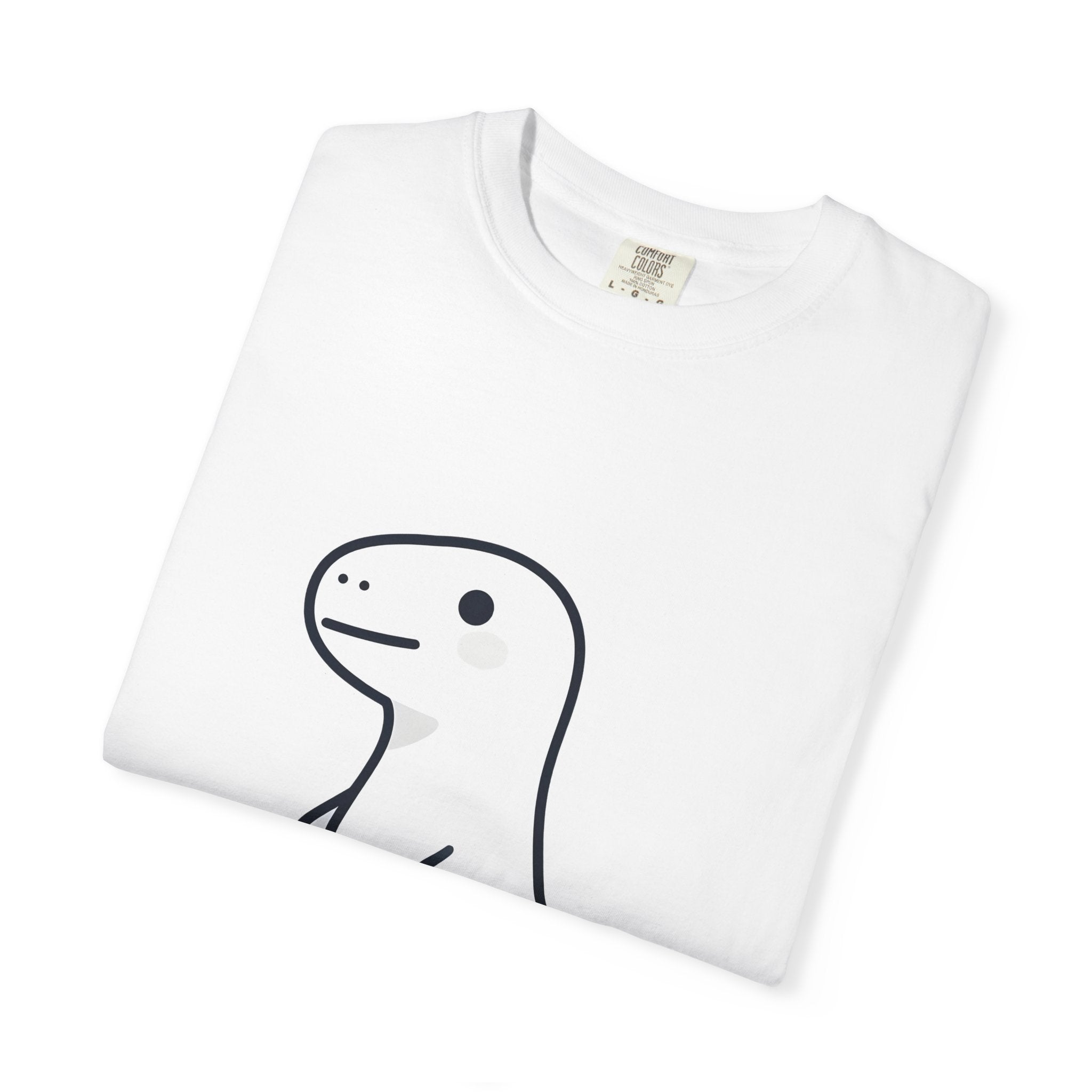 Cute Minimalist Dino T-Shirt — Simple Cartoon Dinosaur Graphic Tee