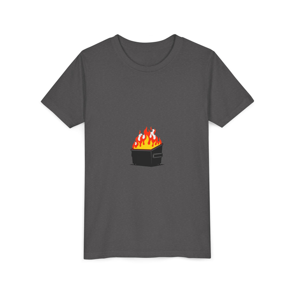 Youth Tee — Flaming Dumpster Graphic Kids T-Shirt