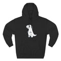 Cute Minimalist Dino Hoodie — Cute Standing Dinosaur Graphic Fleece Hoodie