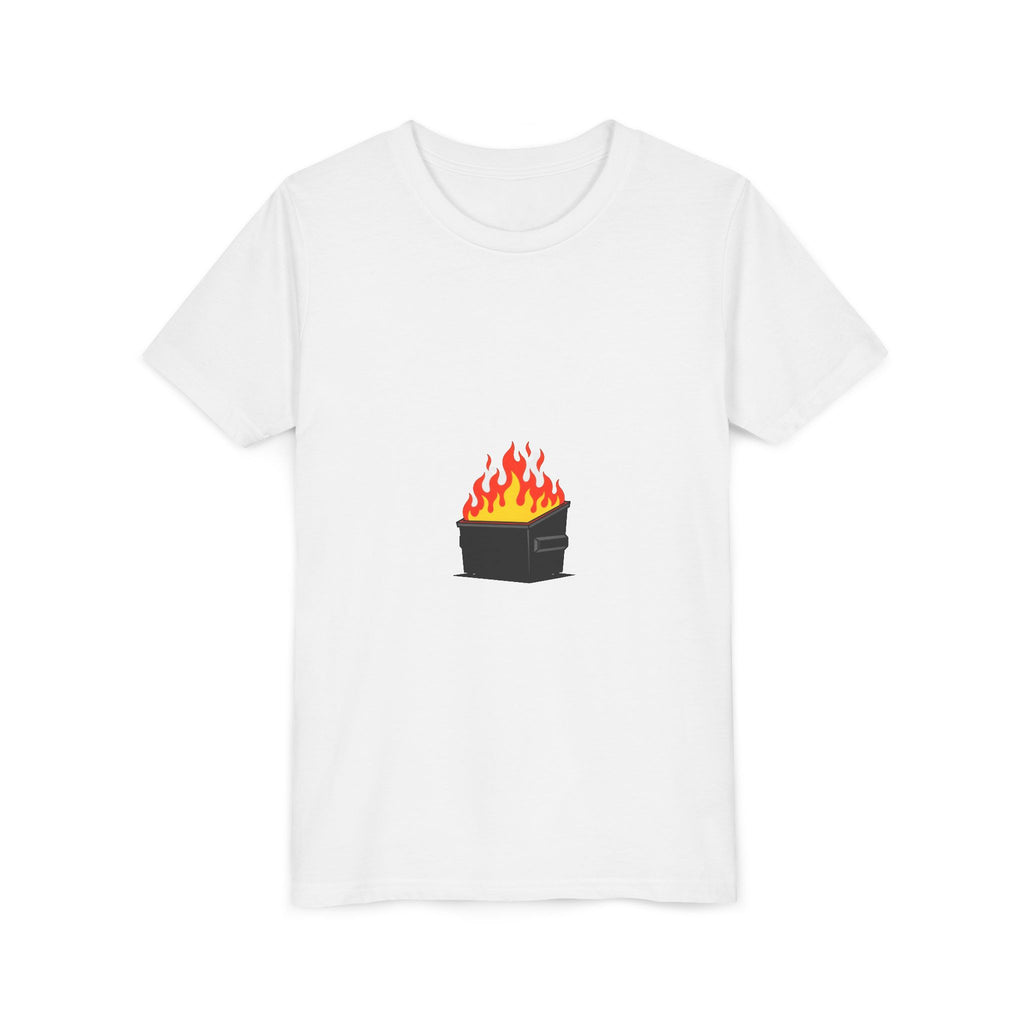 Youth Tee — Flaming Dumpster Graphic Kids T-Shirt