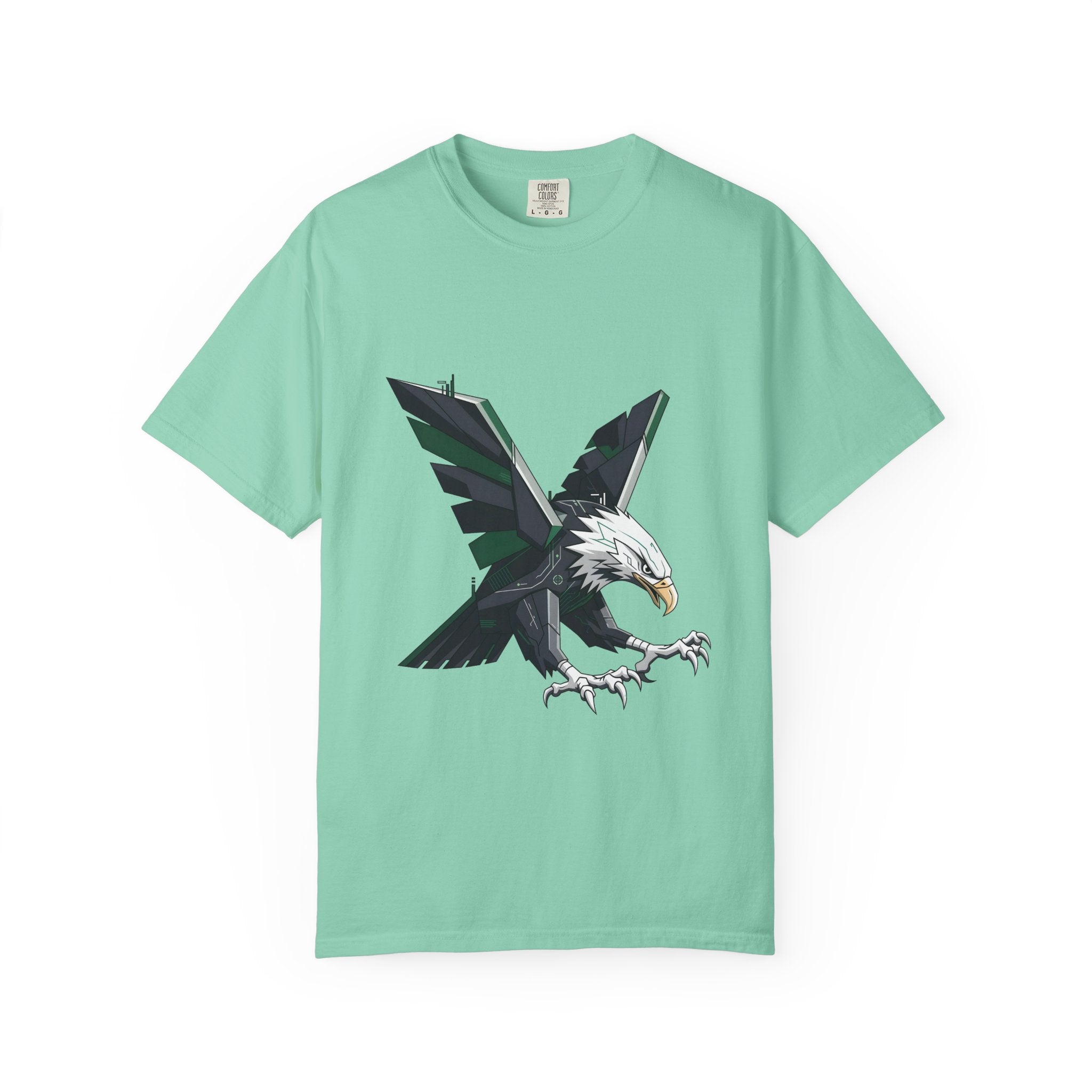 Garment-Dyed T-shirt - Cyber Eagle Design
