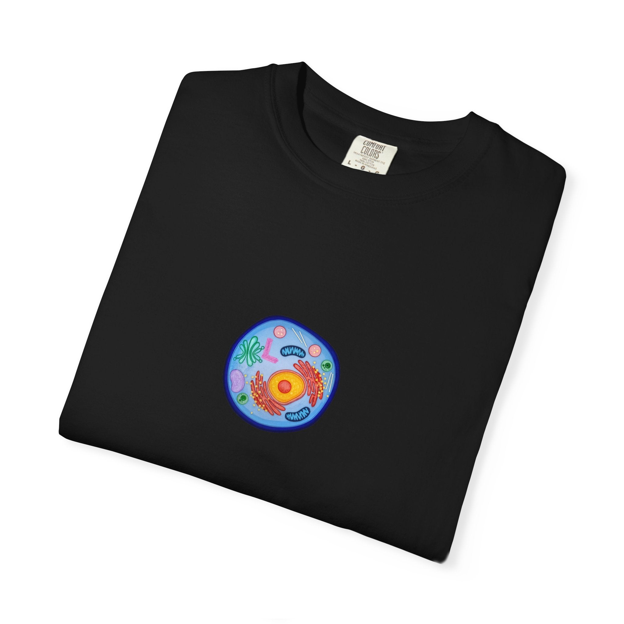 Cell Biology Graphic T-Shirt — Cartoon Cell Organelles Design