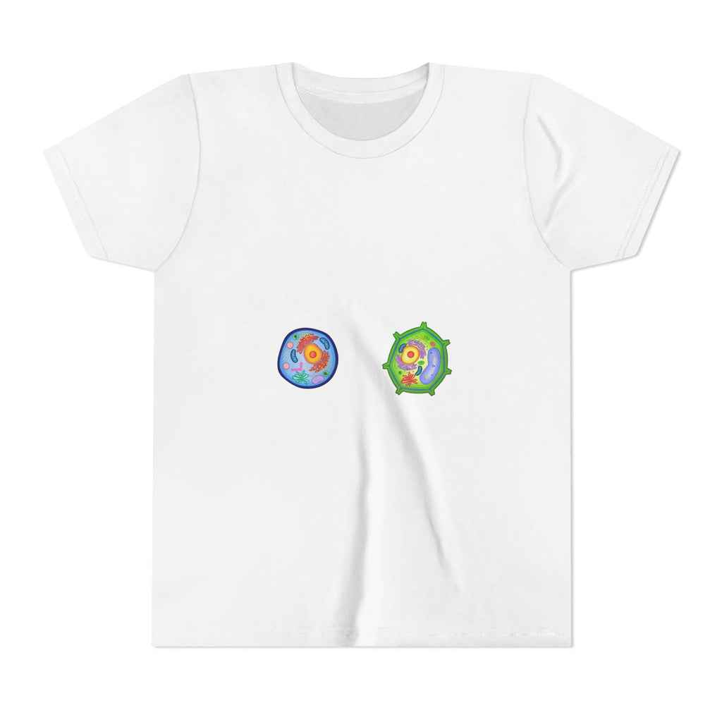 Kids Science Cell Diagram Tee — Cute Colorful Plant & Animal Cells Youth Shirt