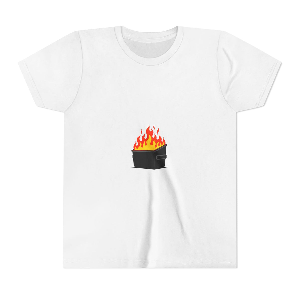 Youth Tee — Flaming Dumpster Graphic Kids T-Shirt