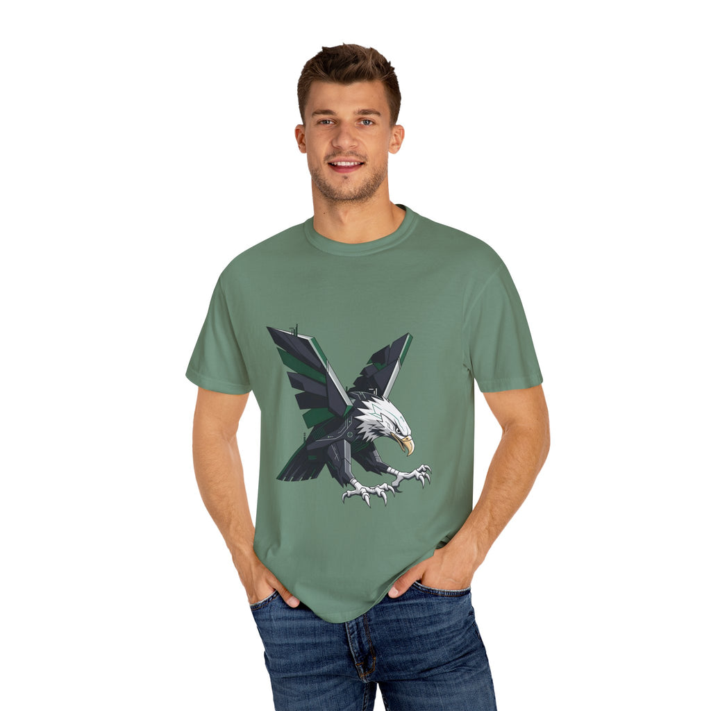 Garment-Dyed T-shirt - Cyber Eagle Design