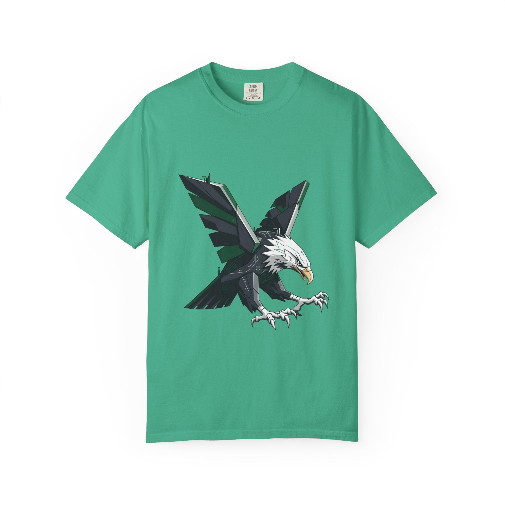 Garment-Dyed T-shirt - Cyber Eagle Design
