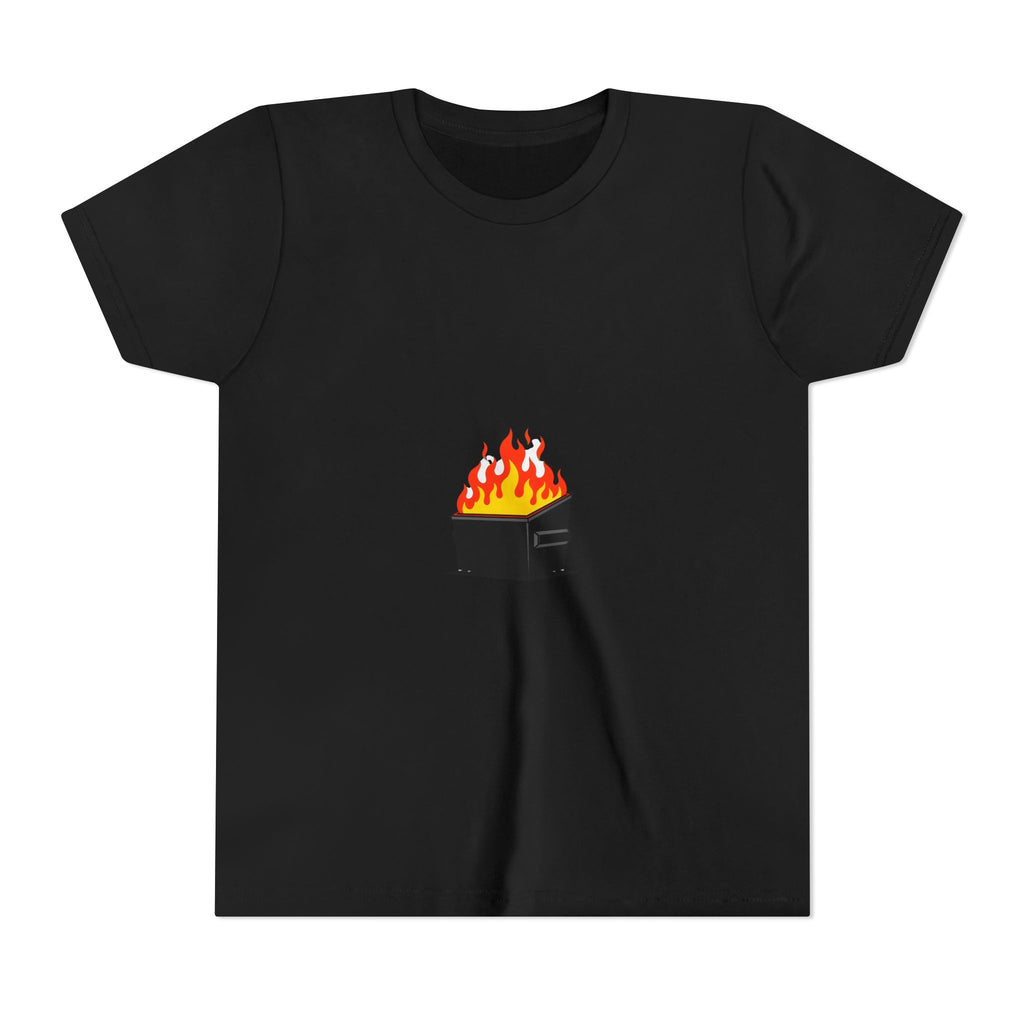 Youth Tee — Flaming Dumpster Graphic Kids T-Shirt