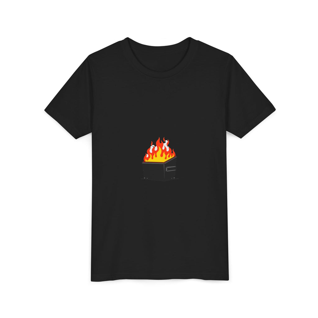 Youth Tee — Flaming Dumpster Graphic Kids T-Shirt