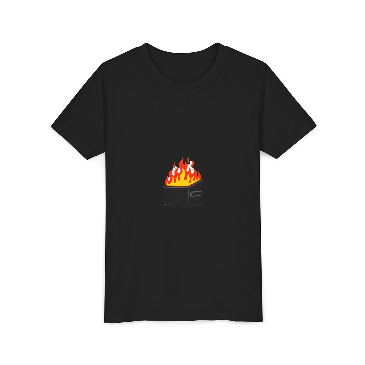 Youth Tee — Flaming Dumpster Graphic Kids T-Shirt