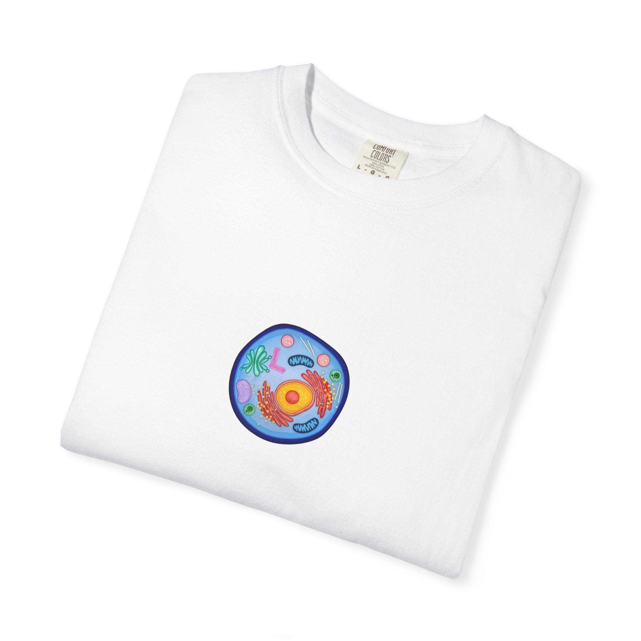 Cell Biology Graphic T-Shirt — Cartoon Cell Organelles Design