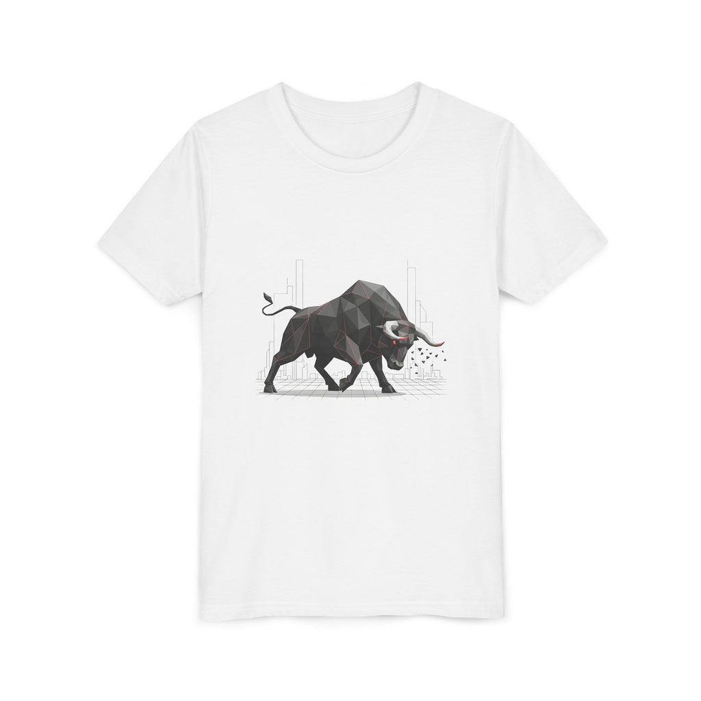 Youth Tee — Geometric Charging Bull Graphic Shirt