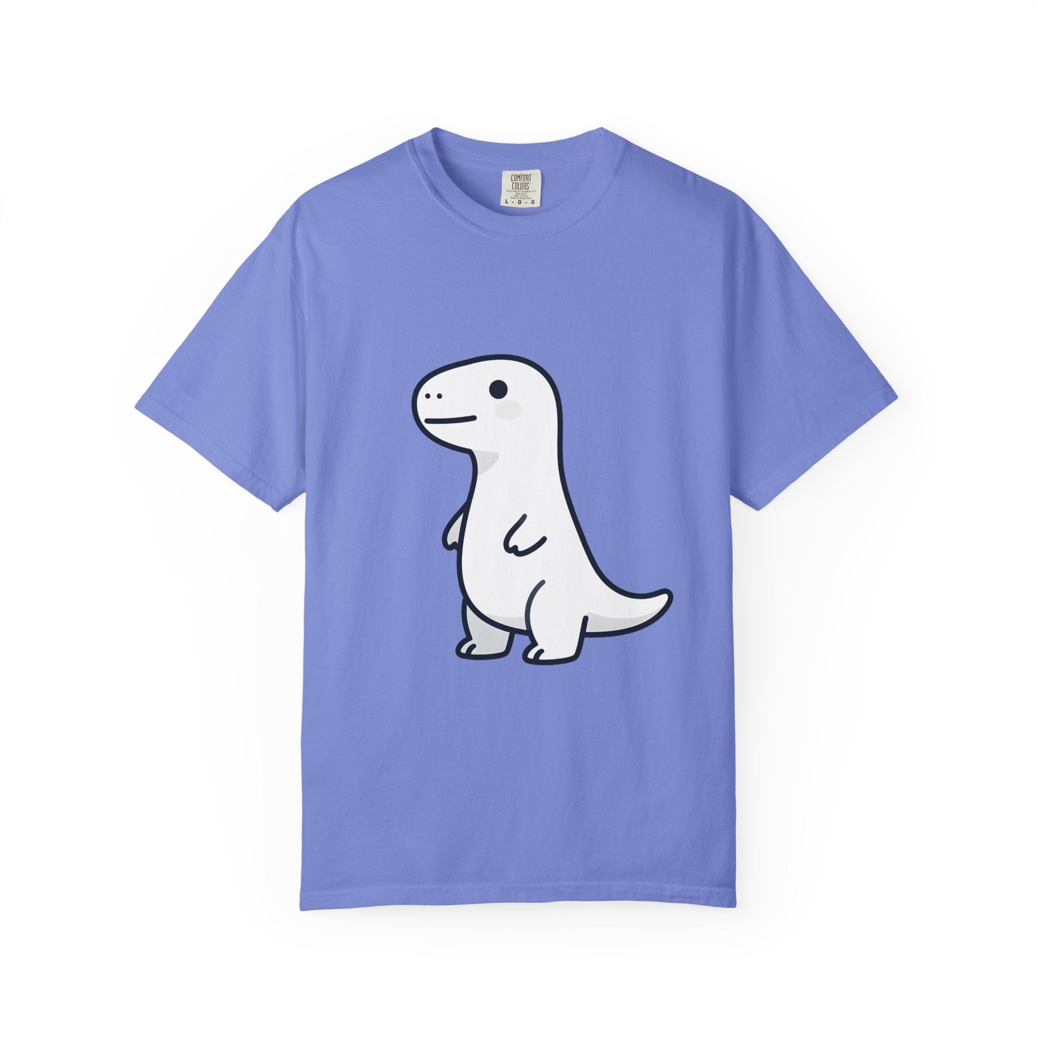 Cute Minimalist Dino T-Shirt — Simple Cartoon Dinosaur Graphic Tee