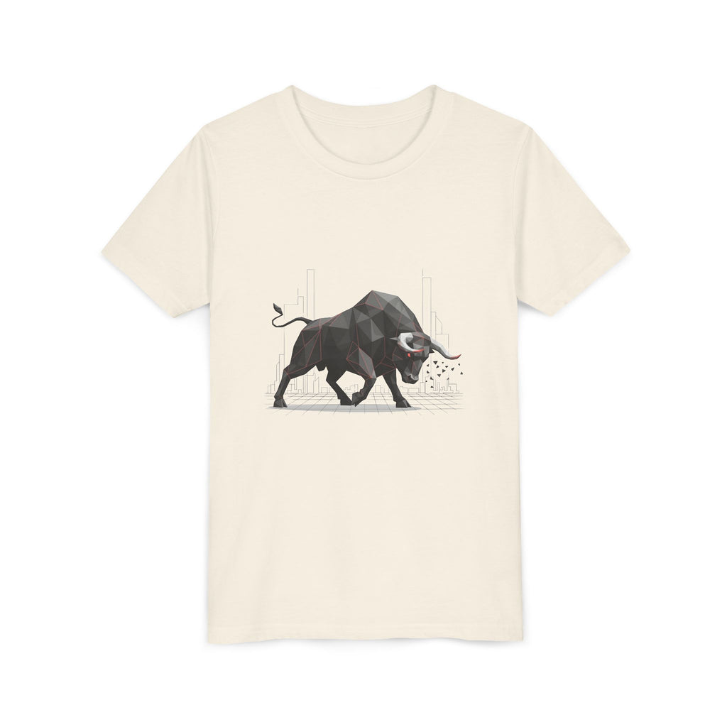 Youth Tee — Geometric Charging Bull Graphic Shirt
