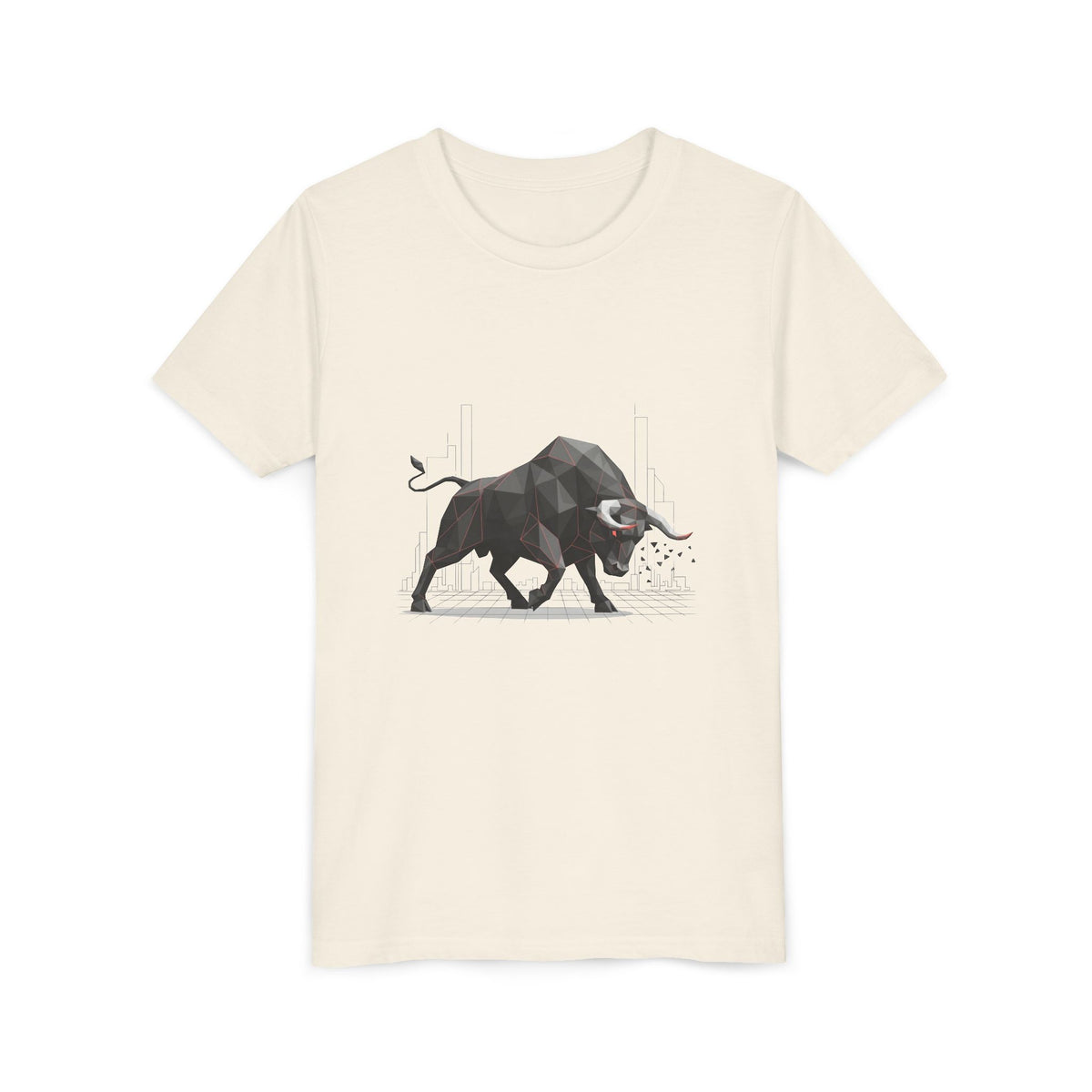 Youth Tee — Geometric Charging Bull Graphic Shirt
