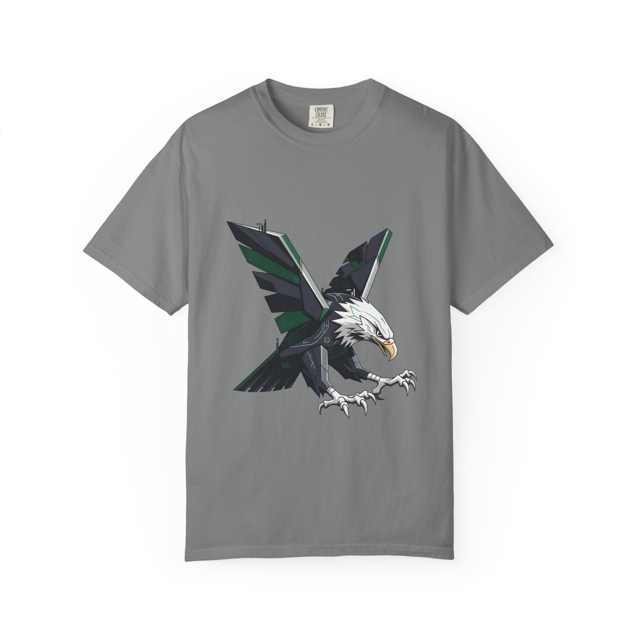 Garment-Dyed T-shirt - Cyber Eagle Design