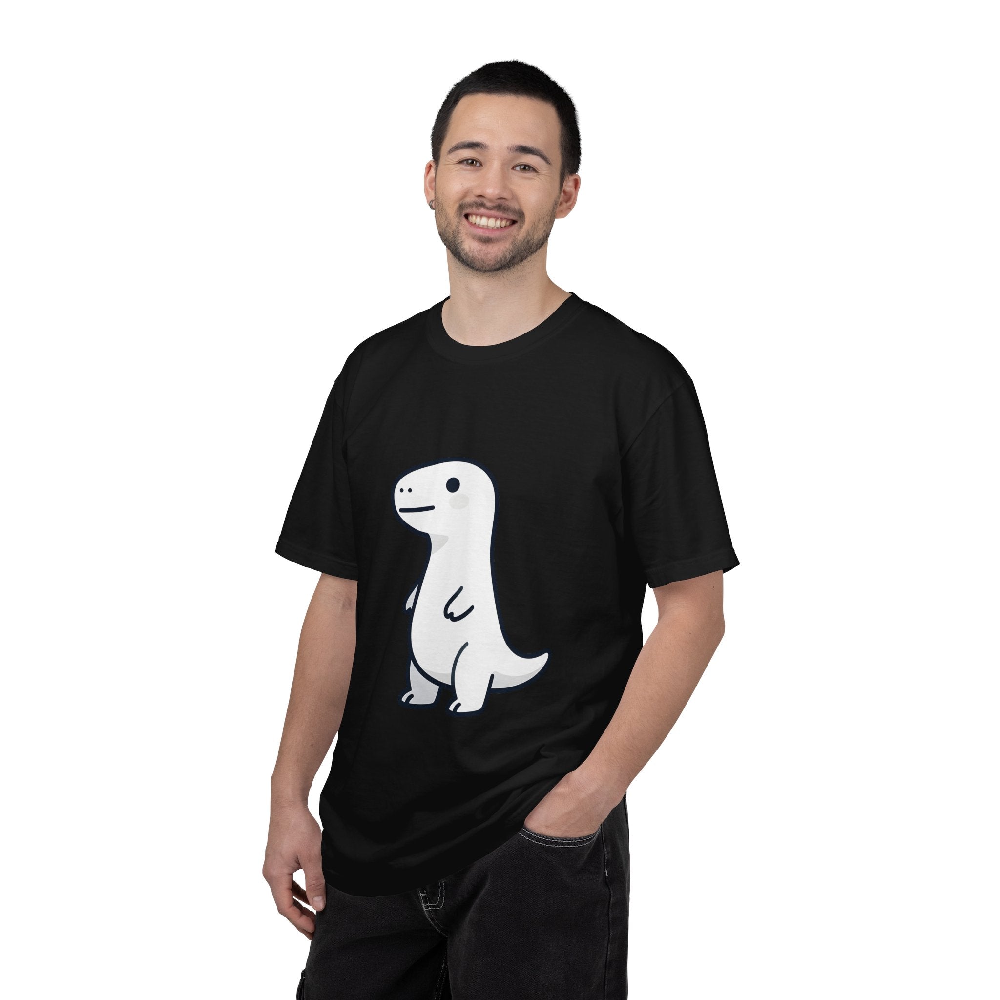Cute Minimalist Dino T-Shirt — Simple Cartoon Dinosaur Graphic Tee
